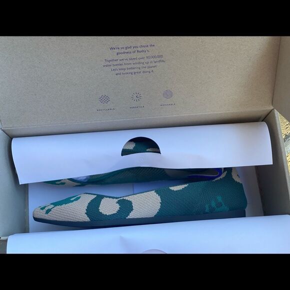 Rothy's® Women’s The Point Moroccan Green Sz 6 - Picture 2 of 13